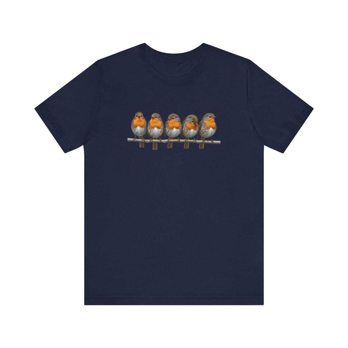 Rotkehlchen T-Shirt (Unisex) – Weiches Premium Shirt mit Einzigartigem Vogelmotiv
