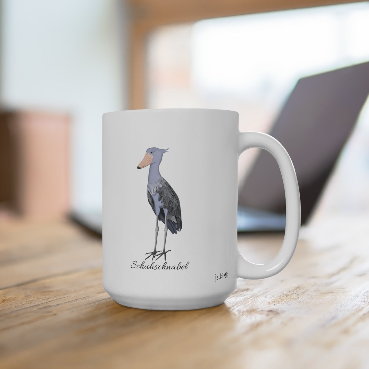 Schuhschnabel Vogel Tasse Weiß für Vogelbeobachter