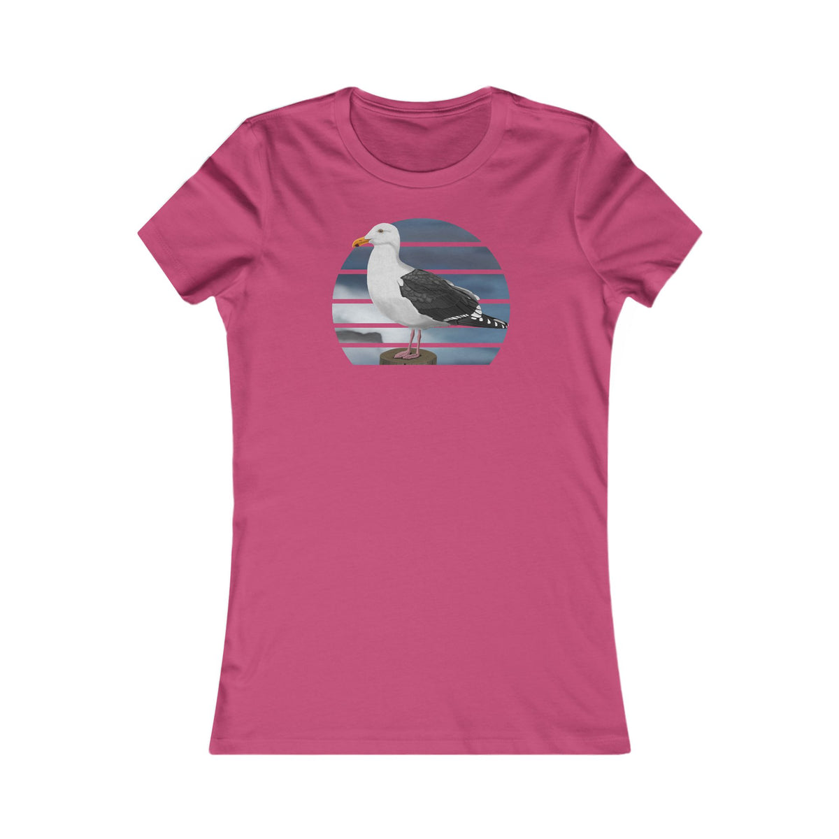 Möwe Frauen T-Shirt mit Bird Graphic Tee Hintergrund