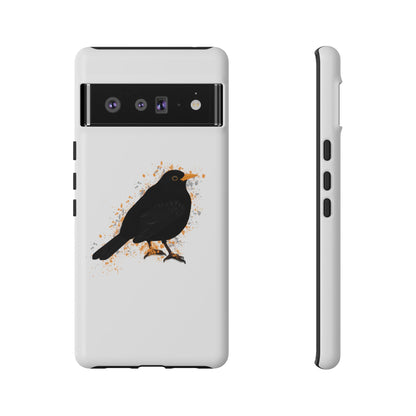 Amsel Vogel iPhone & Google Pixel Vogelmotiv Handyhülle Weiß