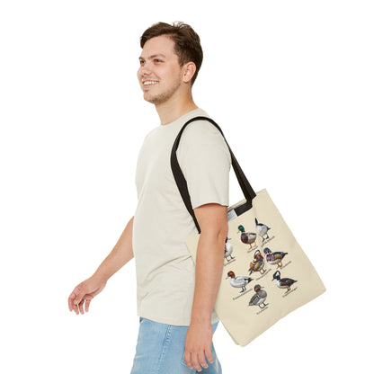 Enten-Arten Vogelkunde Stofftasche Tragetasche mit Accessories Hintergrund