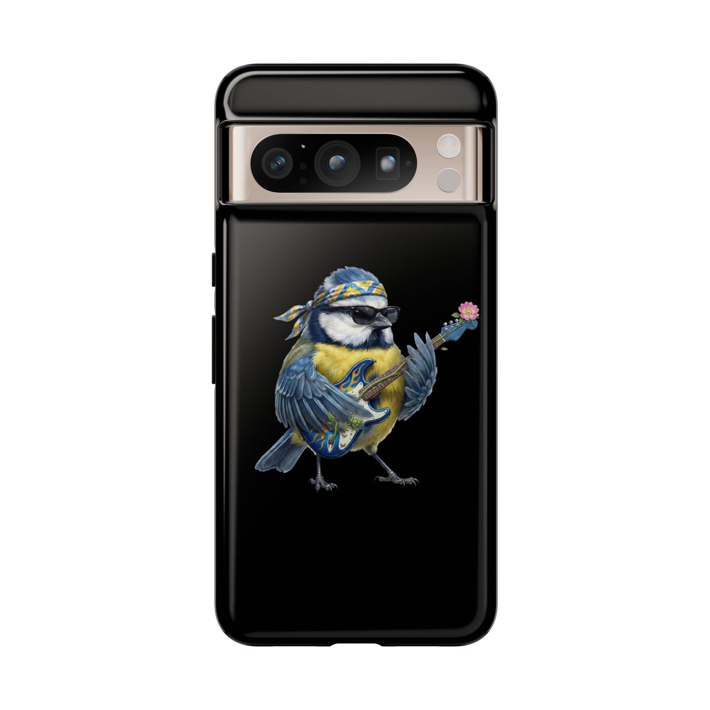 Bert Blumen-Gitarre Handyhülle (iPhone & Google Pixel) – Die Gartenvögel Band 2 Merch