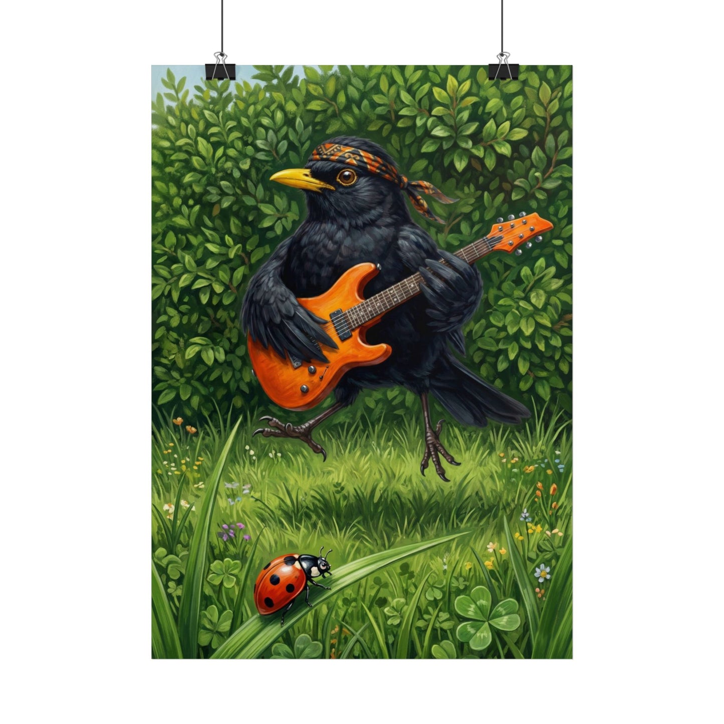 Amsel und Star Vogel Poster – die gartenvögel, Glossy