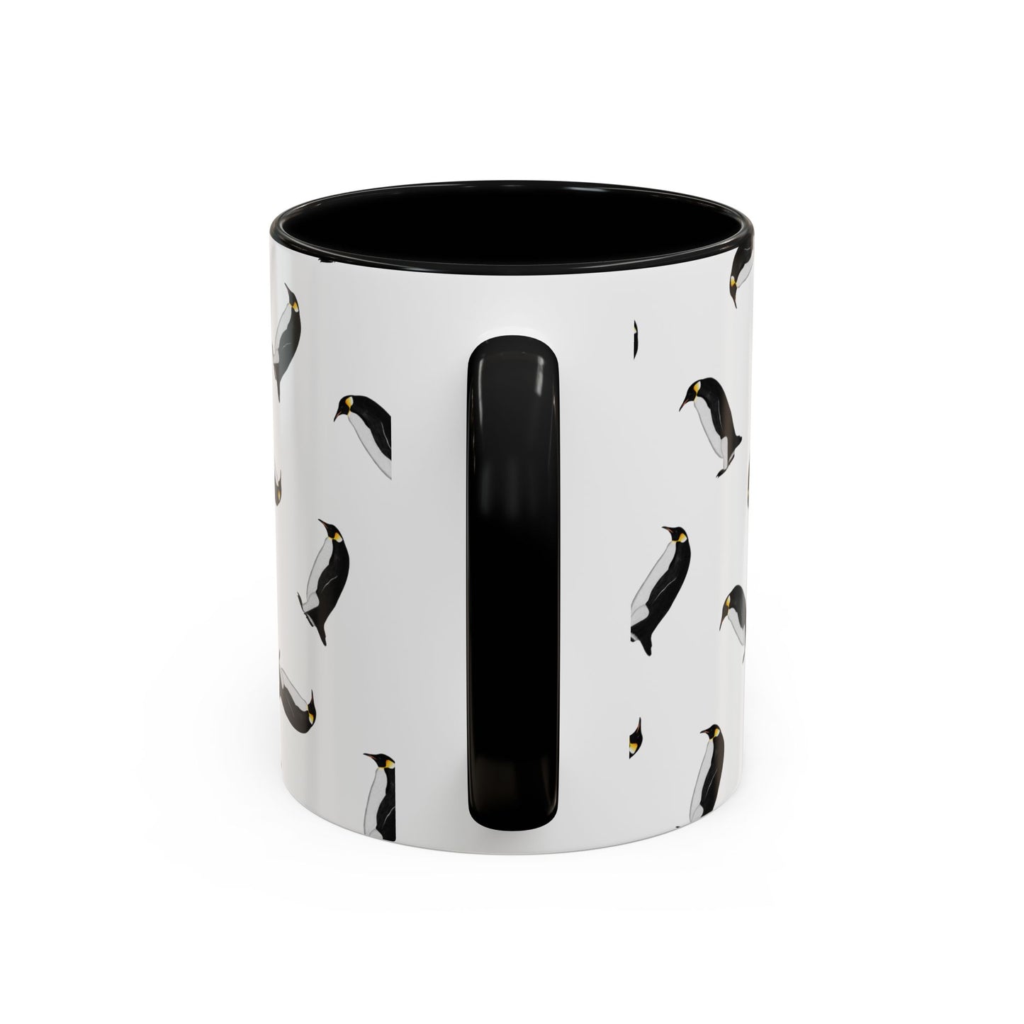 Pinguin Tasse mit Streumuster | Vogelmotiv Kaffeebecher für Vogelbeobachter & Naturfreunde – Accent Coffee Mug,