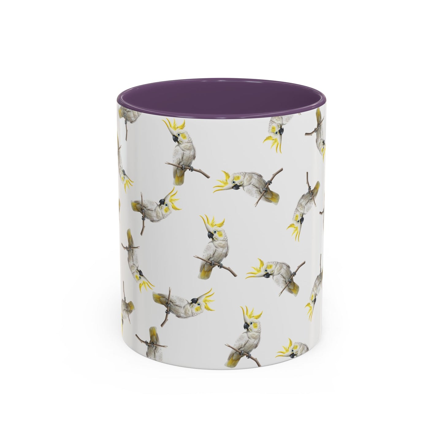 Kakadu Tasse mit Streumuster | Vogelmotiv Kaffeebecher für Vogelbeobachter & Naturfreunde
