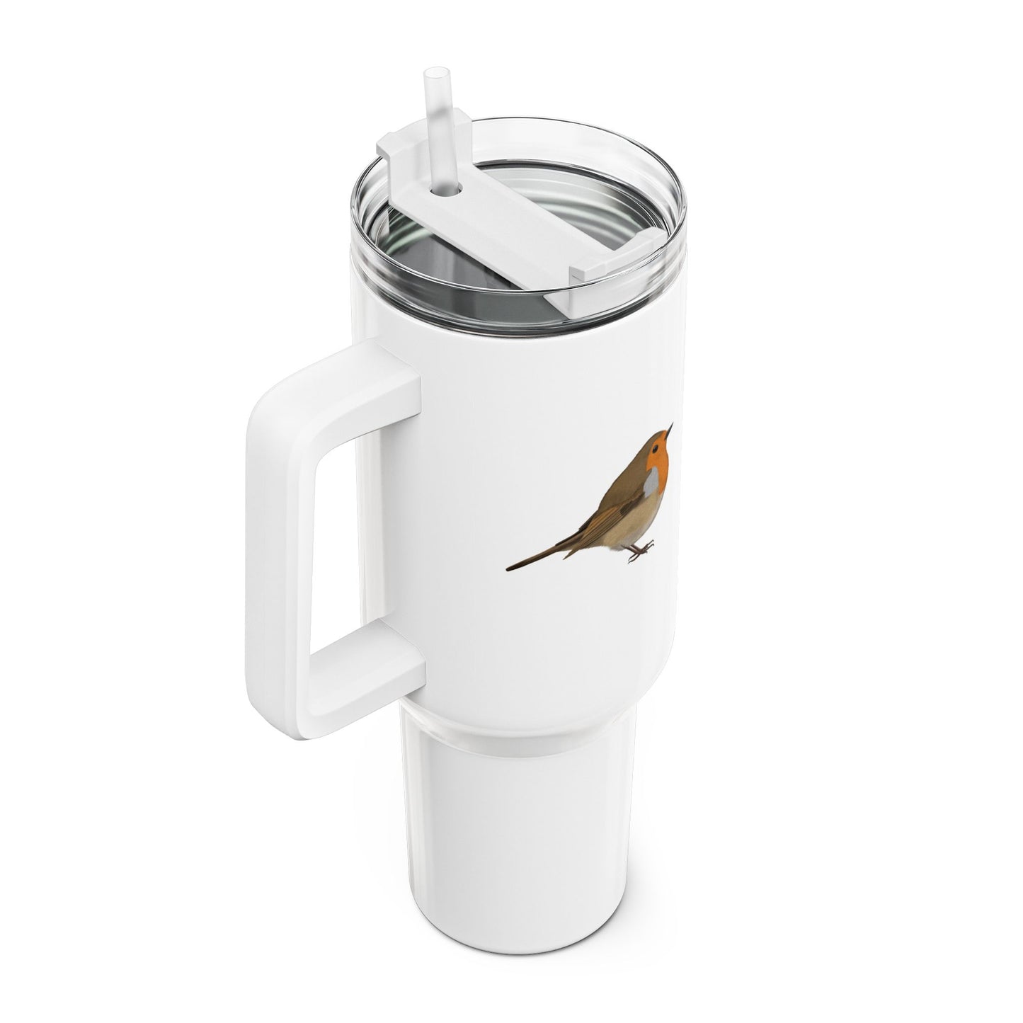 Rotkehlchen Thermo-Tumbler 40oz (1,2L) – Edelstahl Isolierbecher für Vogelbeobachter