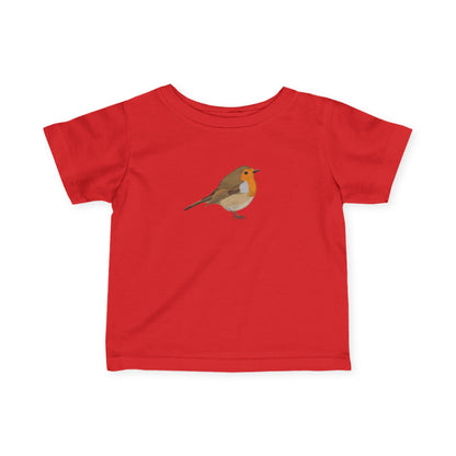 Süßes Rotkehlchen Vogel Tiermotiv T-Shirt für Babys und Kleinkinder