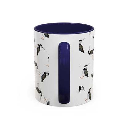 Kiebitz Tasse mit Streumuster | Vogelmotiv Kaffeebecher für Vogelbeobachter & Naturfreunde