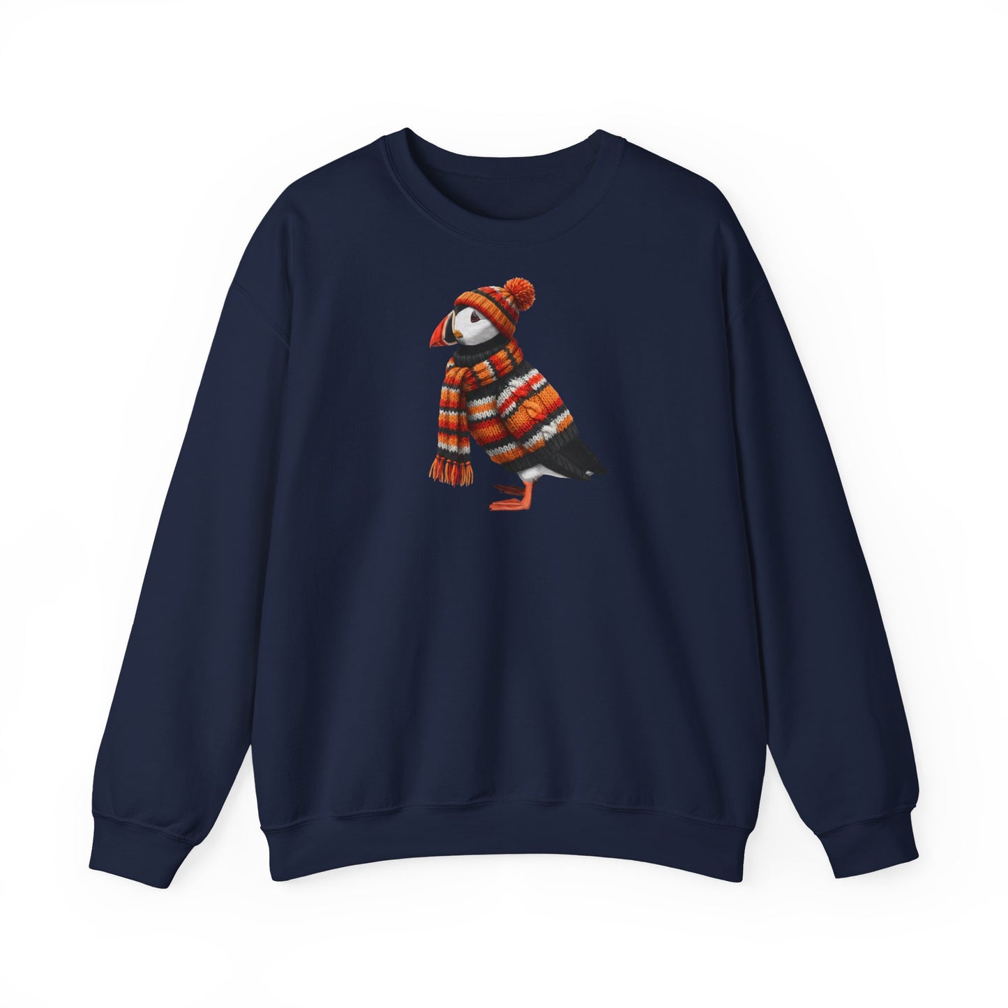 Papageitaucher in Strick Weihnachts-Sweatshirt | Unisex Vogel Sweater für Vogelfreunde & Vogelbeobachter