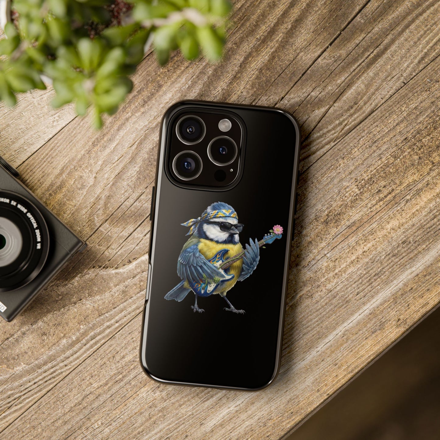 Bert Blumen-Gitarre Handyhülle (iPhone & Google Pixel) – Die Gartenvögel Band 2 Merch