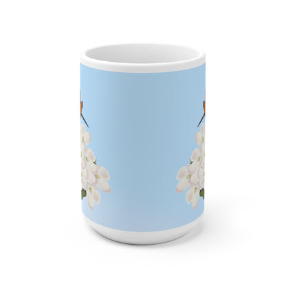Wiedehopf mit Apfelblüten im Frühling Vogel Tasse für Vogelfreunde