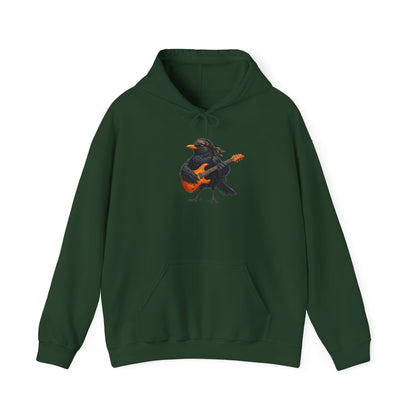Amsel E-Gitarren Hoodie – Lustiger Vogel Kapuzenpullover für Musiker & Vogelfreunde