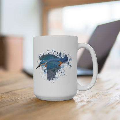 Eisvogel Vogel Tasse Weiß für Vogelfreunde & Vogelbeobachter