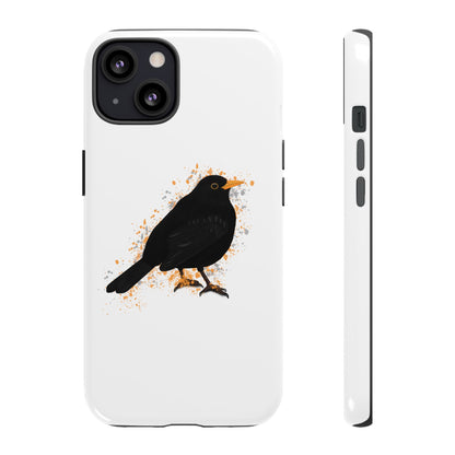 Amsel Vogel iPhone & Google Pixel Vogelmotiv Handyhülle Weiß