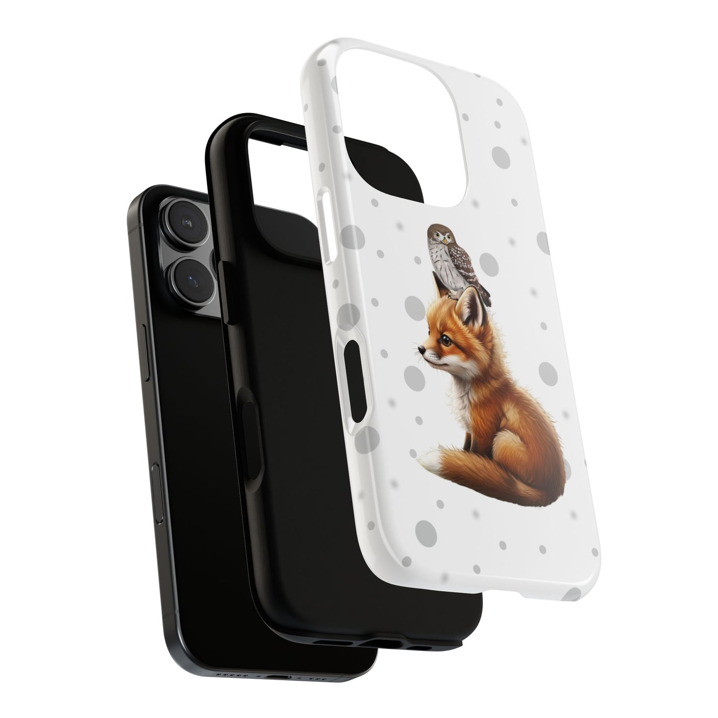 Eule mit Fuchs iPhone & Google Pixel Tiermotiv Handyhülle - Tierisch guter Schutz