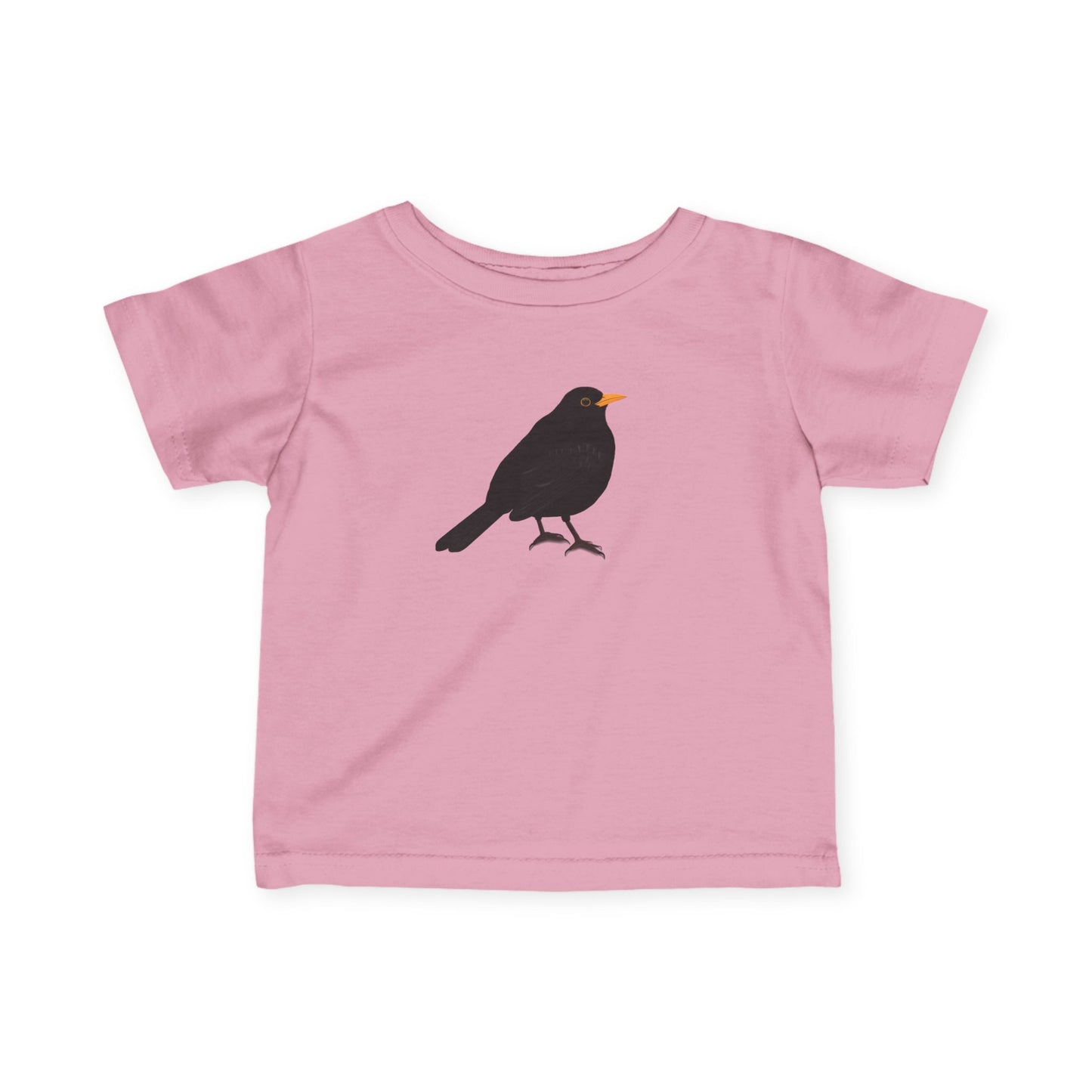 Süßes Amsel Vogel Tiermotiv T-Shirt für Babys und Kleinkinder