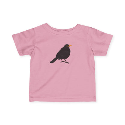 Süßes Amsel Vogel Tiermotiv T-Shirt für Babys und Kleinkinder
