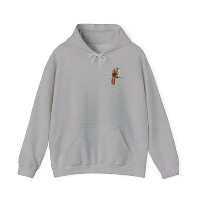 Bartmeise Hoodie – Minimalistischer Kapuzenpullover mit Brustmotiv für Vogelfreunde