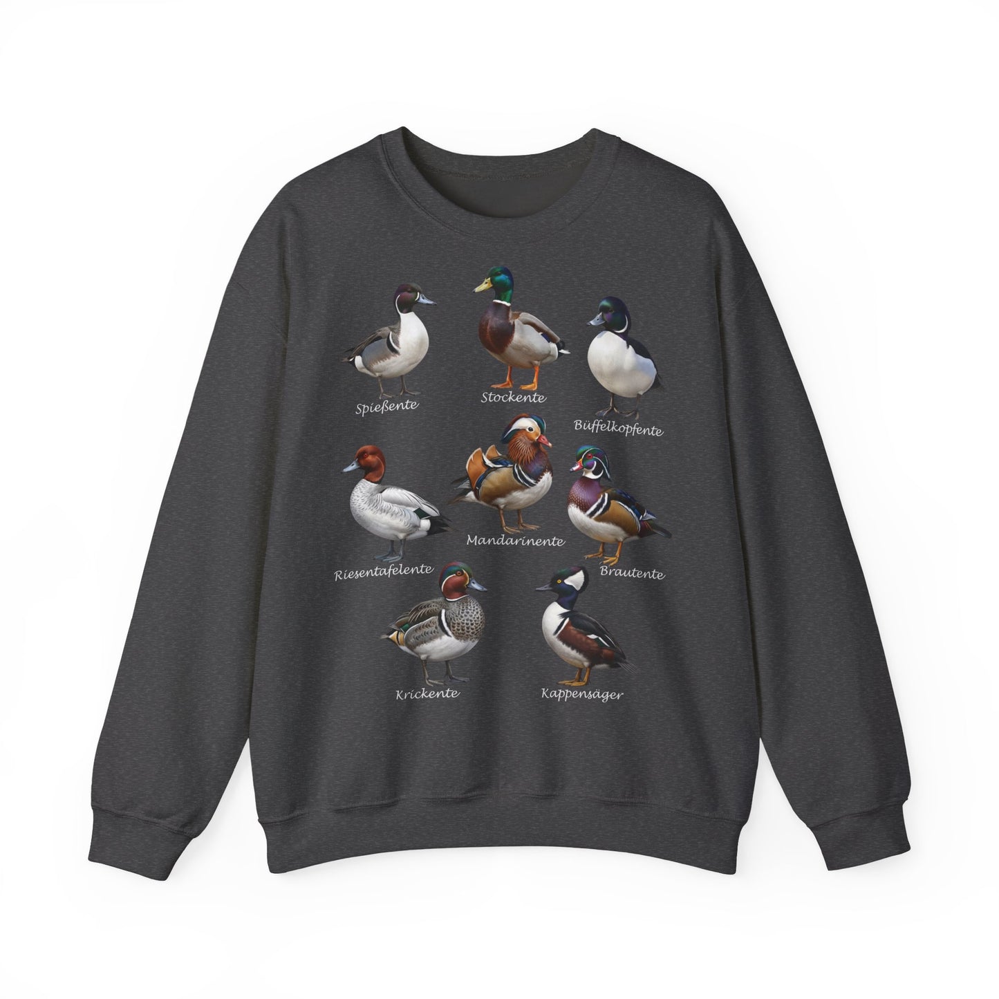 Sweatshirt mit Entenarten: Stockente, Mandarinente & Co. | Vogelkunde Natur – Animal Graphic Tee, Vogelmotiv
