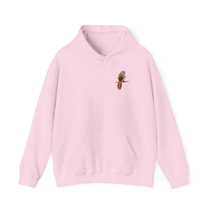 Bartmeise Hoodie – Minimalistischer Kapuzenpullover mit Brustmotiv für Vogelfreunde