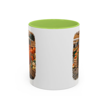 Premium Keramiktasse Rosi Rotkehlchen & der Riesen-Kürbis | 330 ml | Lustiges Geschenk für Vogelfreunde