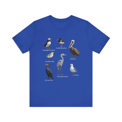 Papageitaucher und Möwe Vogel T-Shirt – bird graphic tee, watching gear