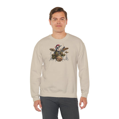 Specht Sweatshirt Vogelmotiv in Military Green