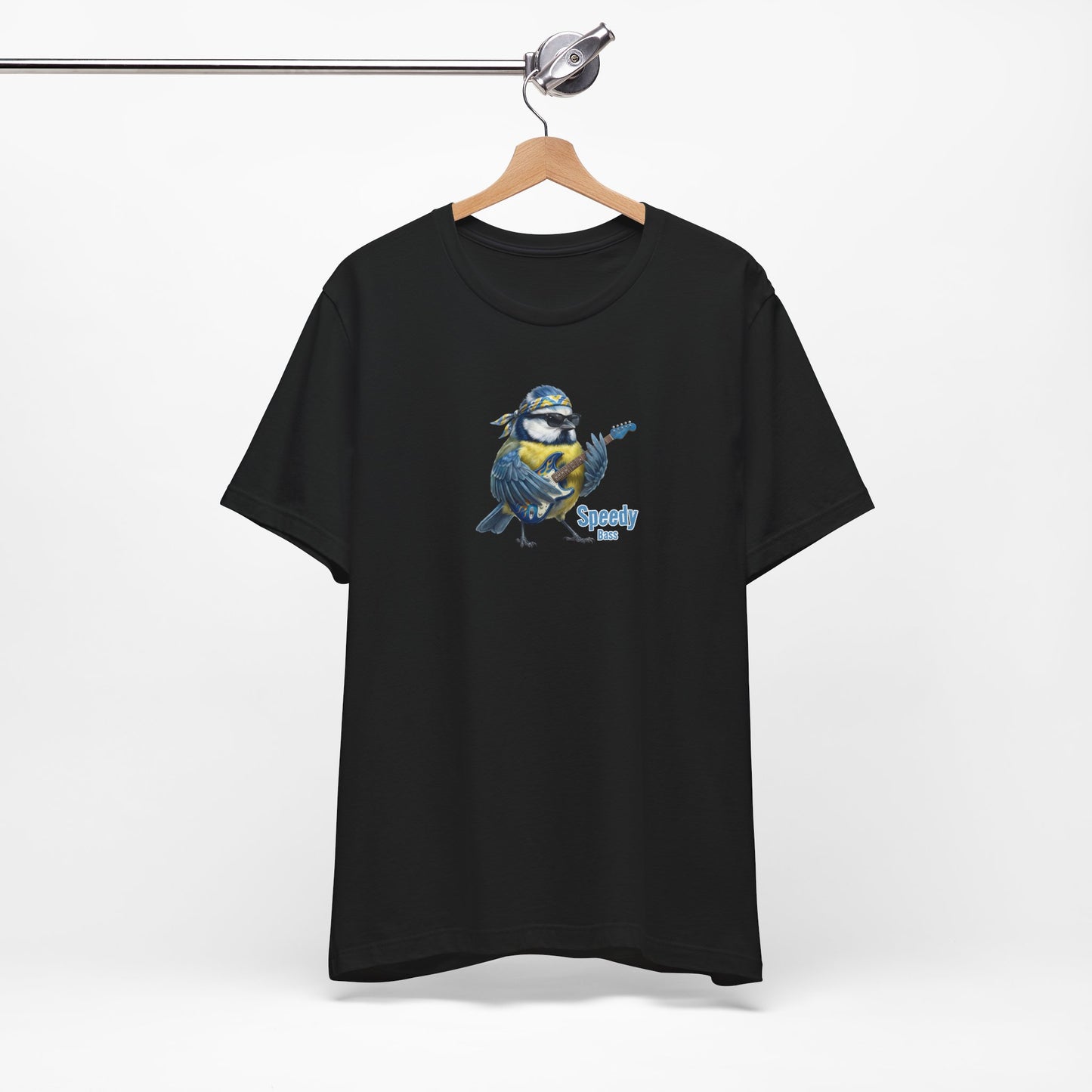 Speedy die Blaumeise (Bass) – Offizielles The Backyard Birds Premium T-Shirt