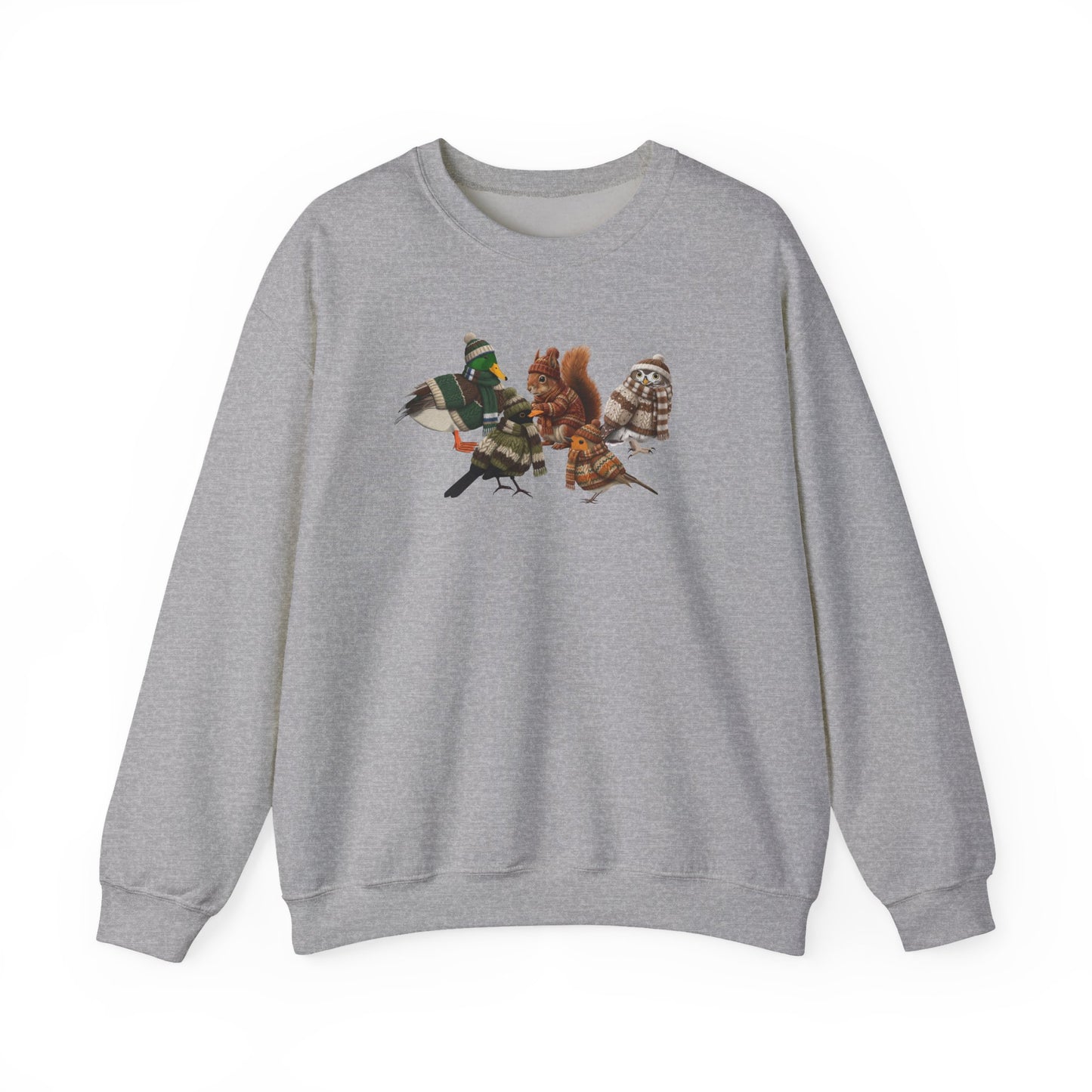 Kuscheliges Vogelmotiv Winter-Sweatshirt: Die Tier-Gang mit Mütze & Pullover
