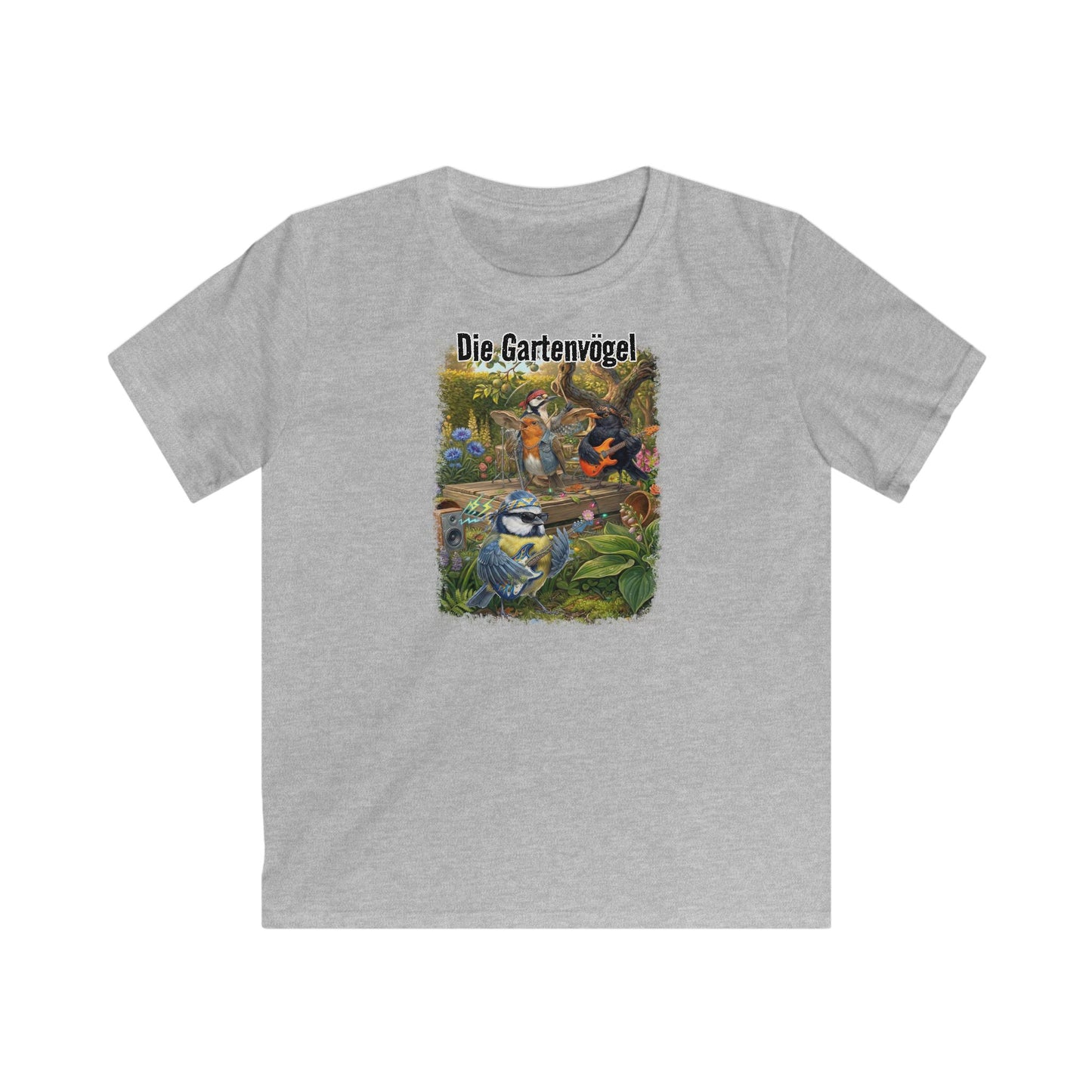 Bert Blaumeise live vor der Bühne (Vintage-Grunge) – Premium Kinder T-Shirt | Die Gartenvögel – bird guitar,