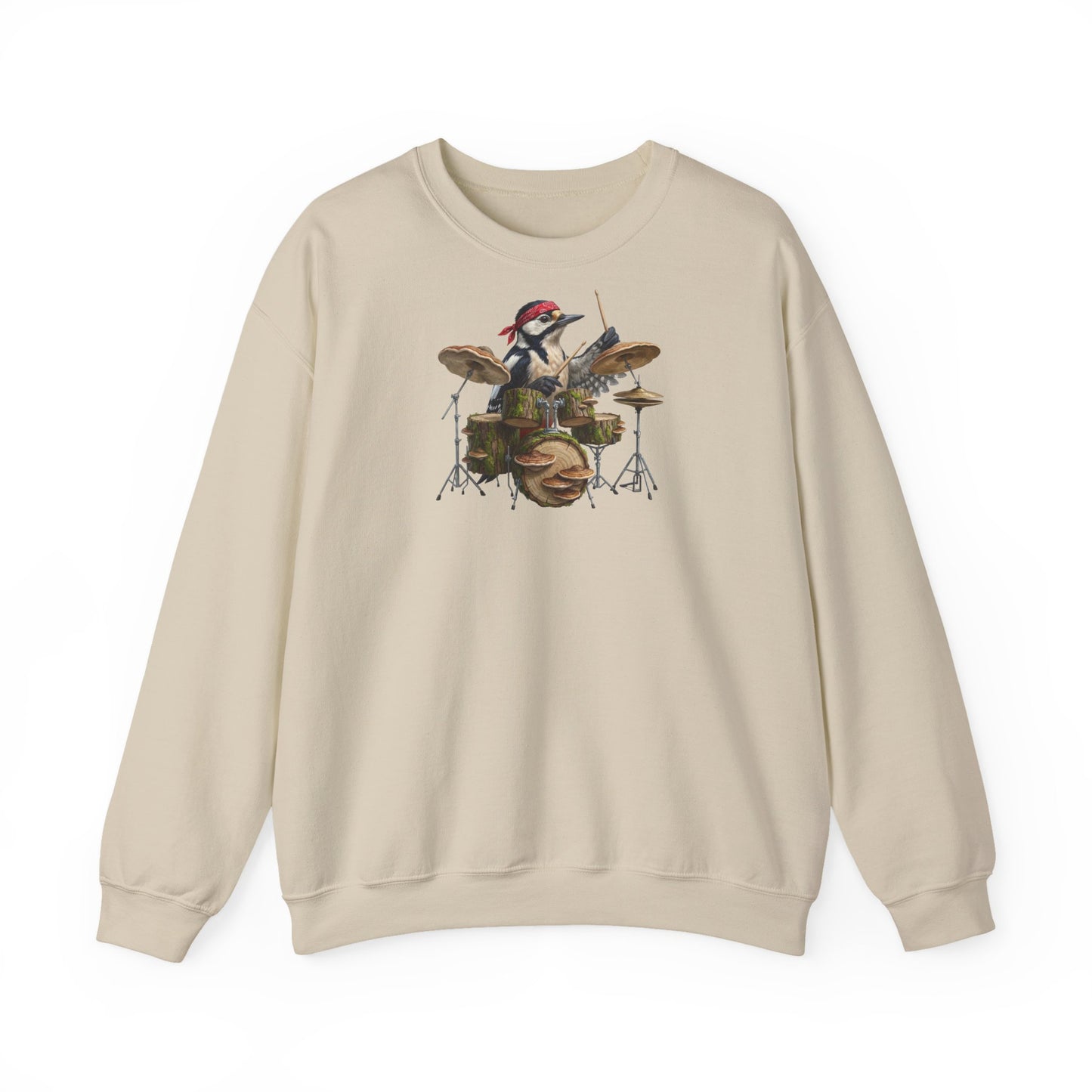 Specht Sweatshirt Vogelmotiv in Military Green