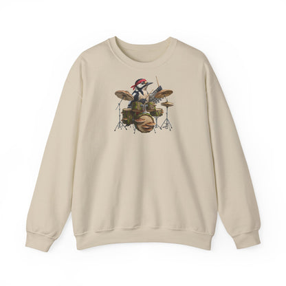 Specht Sweatshirt Vogelmotiv in Military Green
