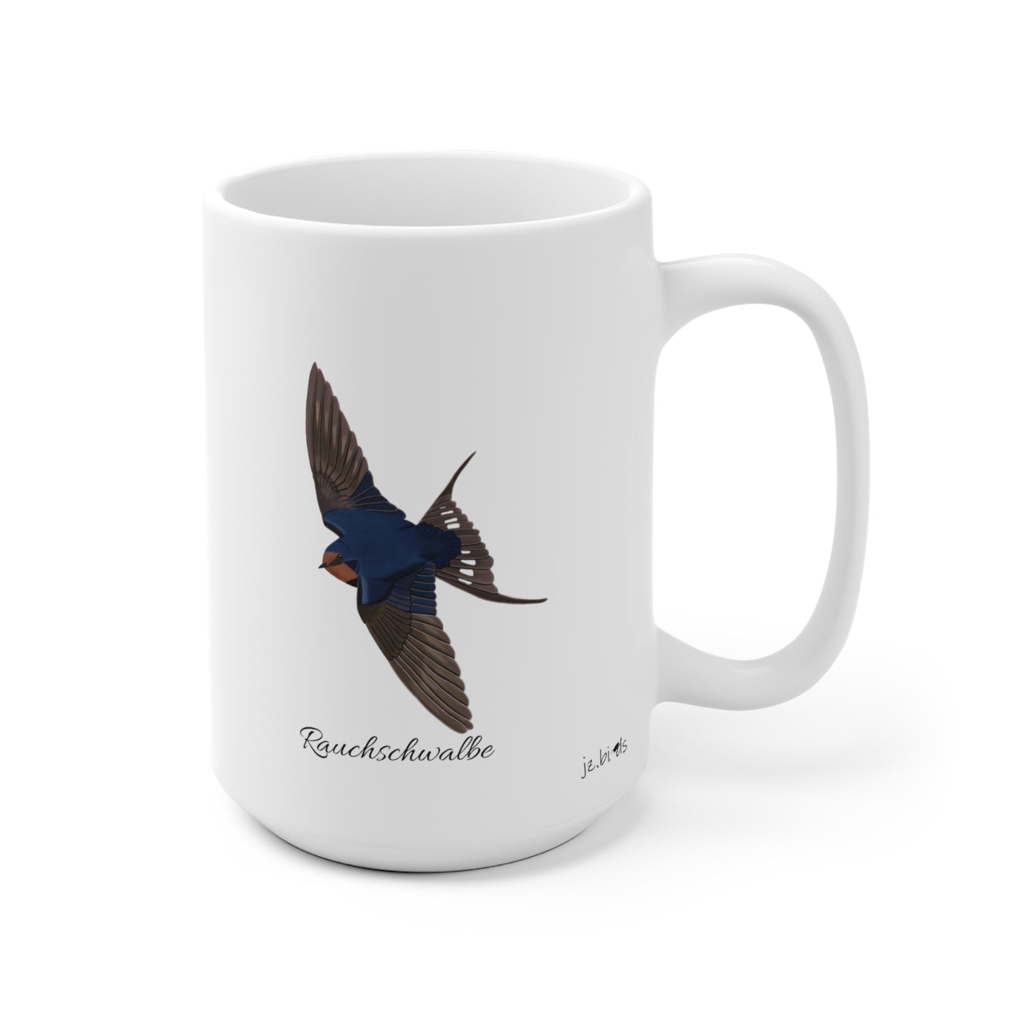 Rauchschwalbe Vogel Tasse Weiß für Vogelbeobachter