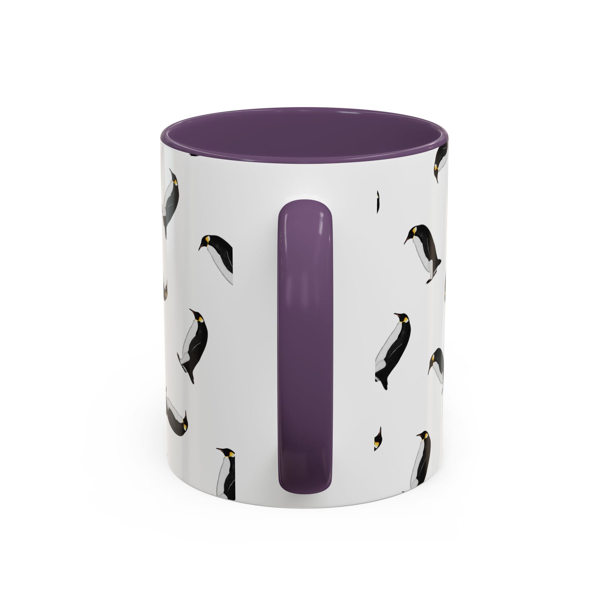 Pinguin Tasse mit Streumuster | Vogelmotiv Kaffeebecher für Vogelbeobachter & Naturfreunde – Accent Coffee Mug,