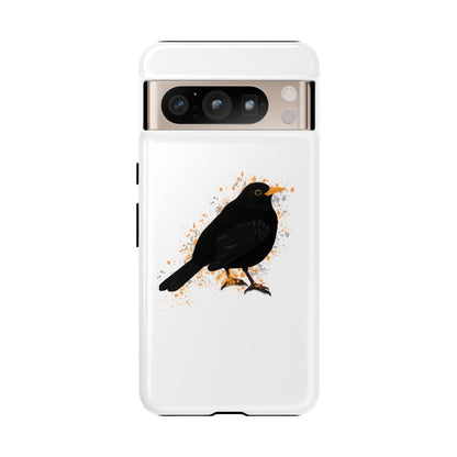 Amsel Vogel iPhone & Google Pixel Vogelmotiv Handyhülle Weiß