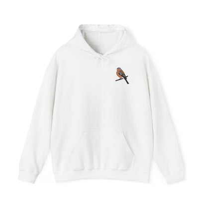 Buchfink Kapuzenpullover – Dezenter Vogel-Hoodie mit kleinem Brustmotiv für Naturfreunde