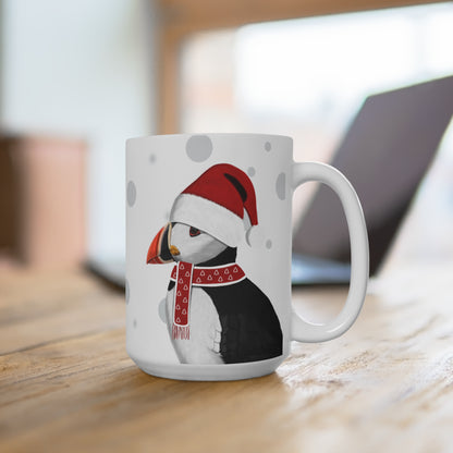 Papageitaucher als Weihnachtsmann Vogel Tasse