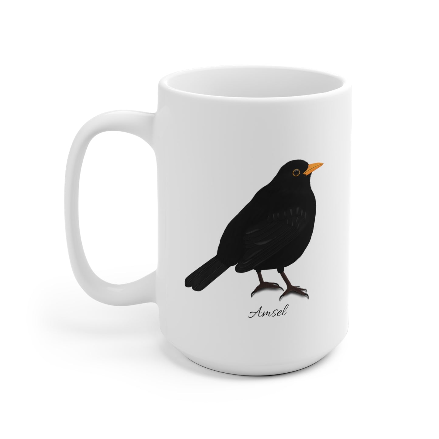 Amsel Vogel Tasse Weiß für Vogelbeobachter