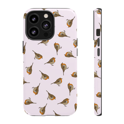 Rotkehlchen Handyhülle in Rosa | Vogel-Motiv für iPhone & Google Pixel