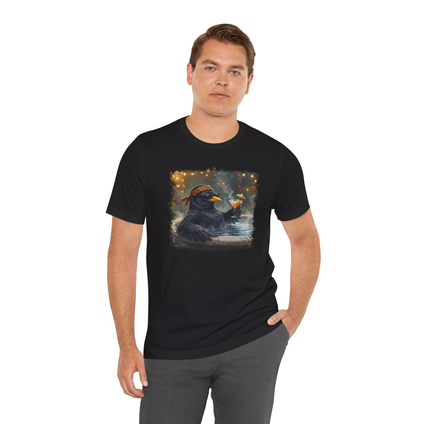 Blacky die Amsel im Urlaubsmodus | Lustiges Vogel T-Shirt | Unisex