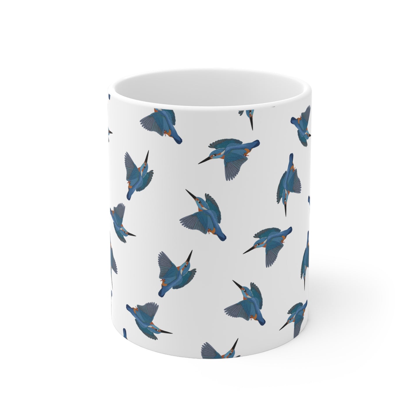 Eisvogel Tasse – mit Streumuster | Vogelmotiv Kaffeebecher für Vogelbeobachter & Naturfreunde