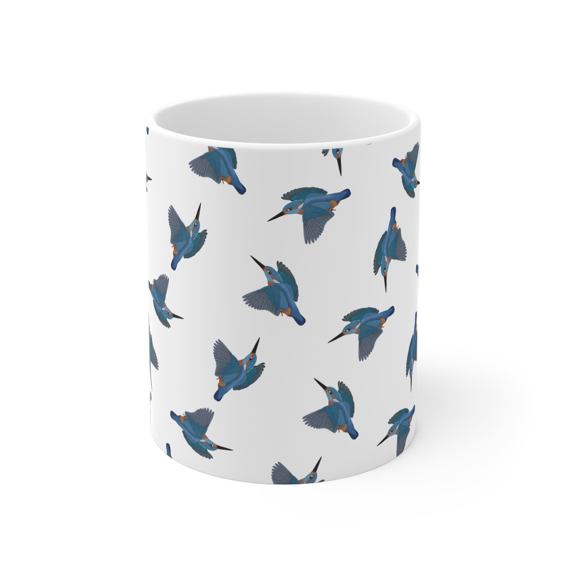 Eisvogel Tasse – mit Streumuster | Vogelmotiv Kaffeebecher für Vogelbeobachter & Naturfreunde