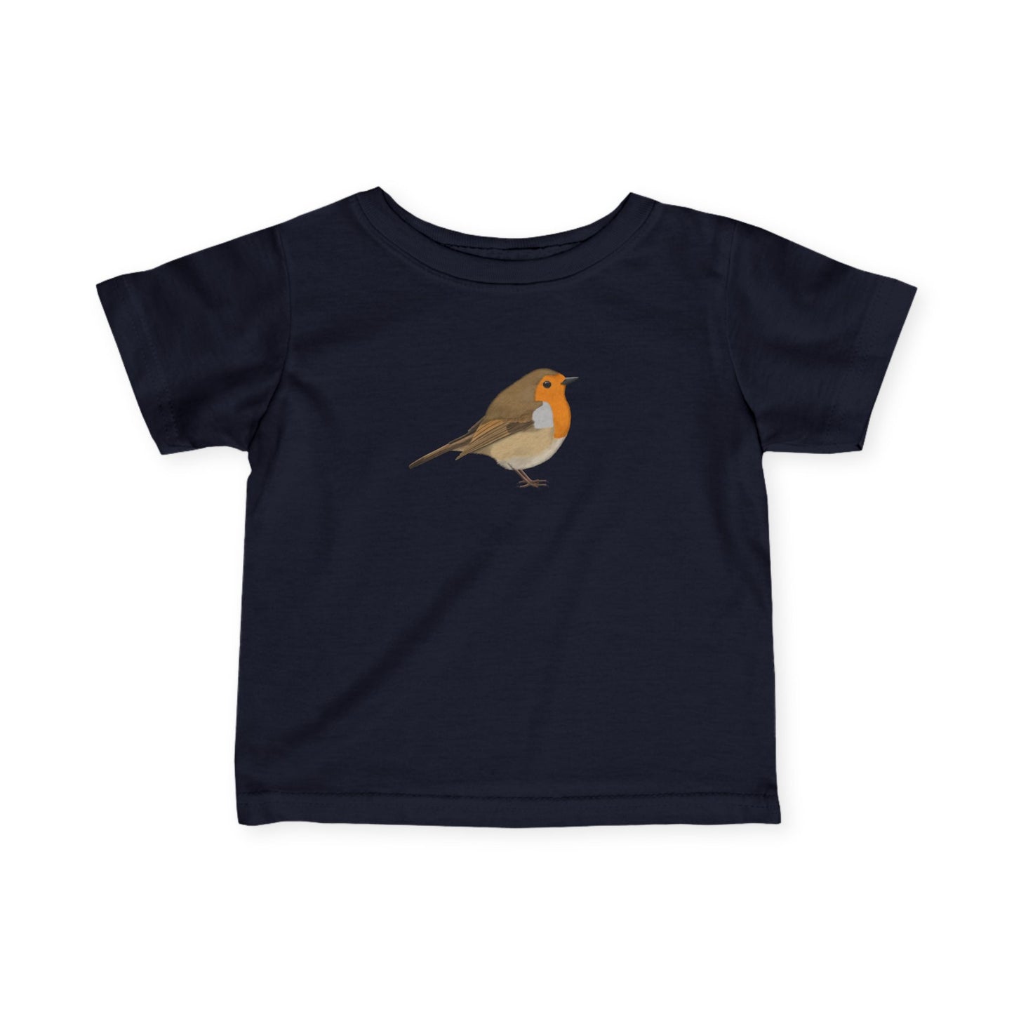 Süßes Rotkehlchen Vogel Tiermotiv T-Shirt für Babys und Kleinkinder