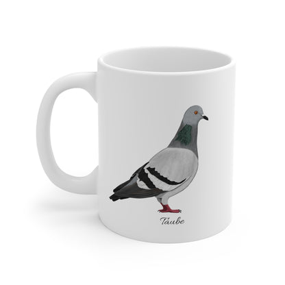 Taube Vogel Tasse Weiß für Vogelbeobachter