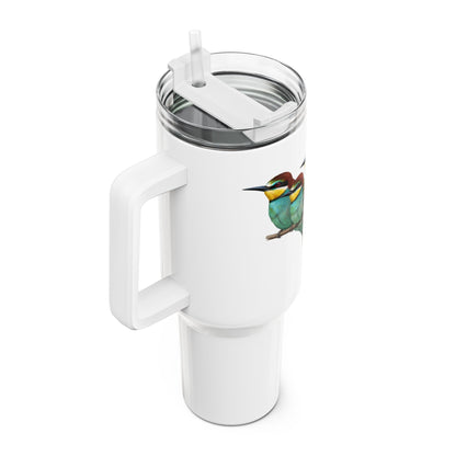 Bienenfresser Thermo-Tumbler 40oz (1,2L) – Edelstahl Isolierbecher für Vogelbeobachter