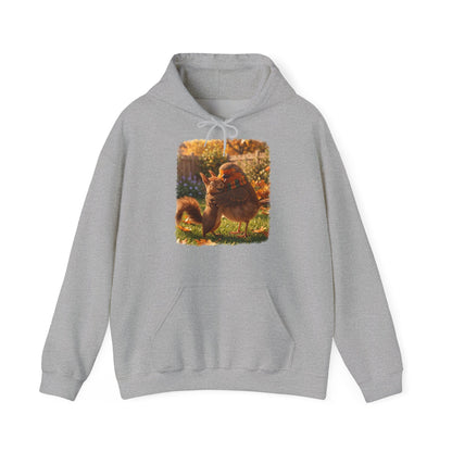 Hoodie Rosi Rotkehlchen & Eichhörnchen | Kapuzenpullover für Vogelfreunde