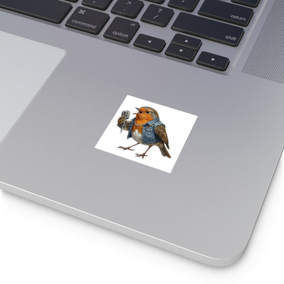 Rotkehlchen Aufkleber – animal sticker und band Stil