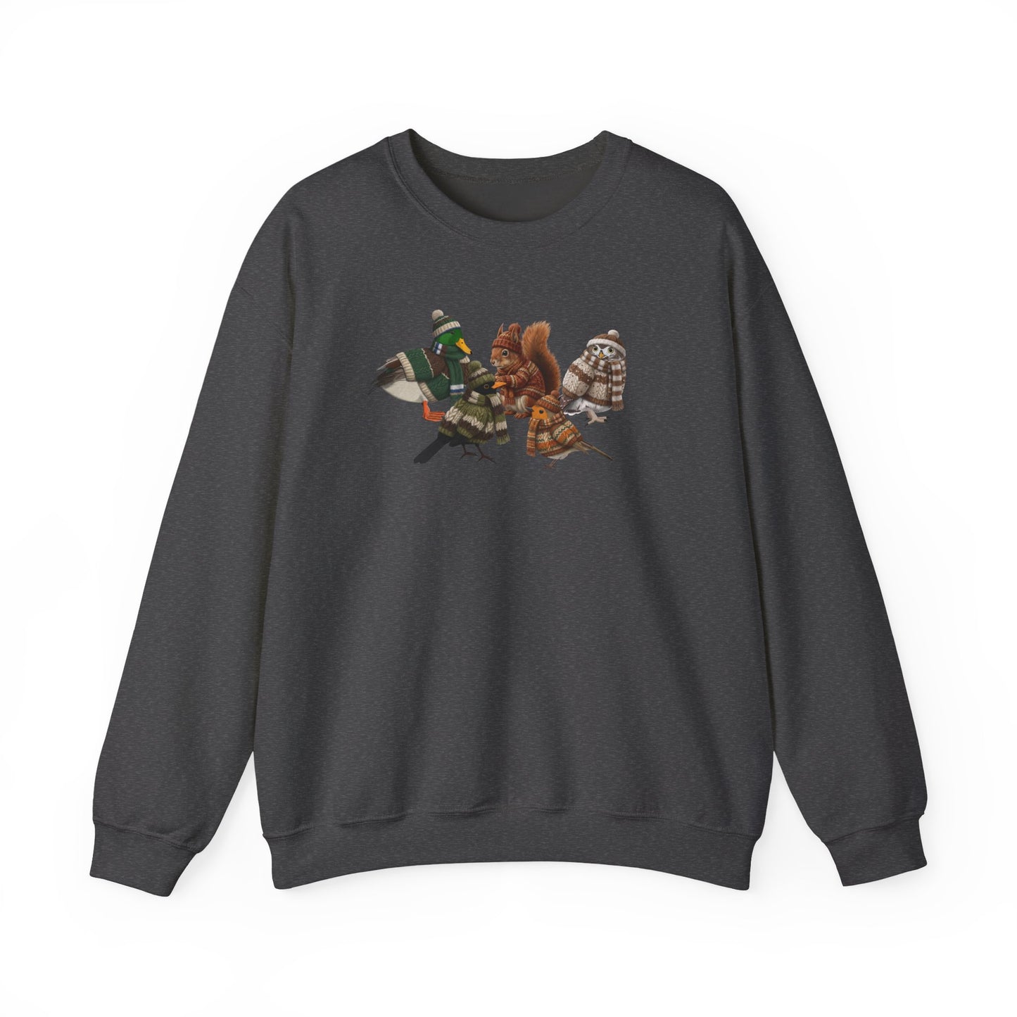 Kuscheliges Vogelmotiv Winter-Sweatshirt: Die Tier-Gang mit Mütze & Pullover