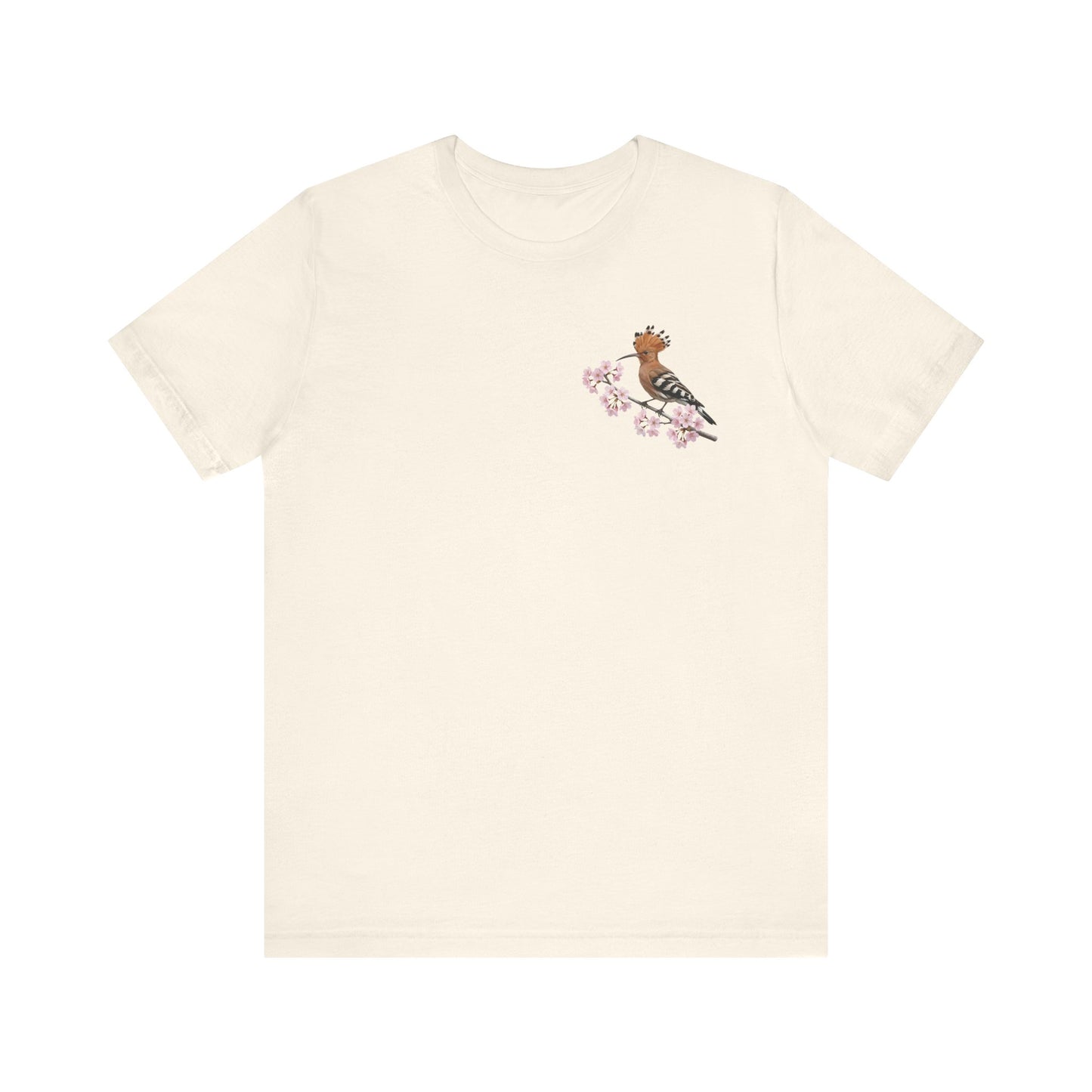 Wiedehopf T-Shirt mit Kirschblüten | Florales Vogelmotiv für Vogelfreunde – bird graphic tee, Vogel