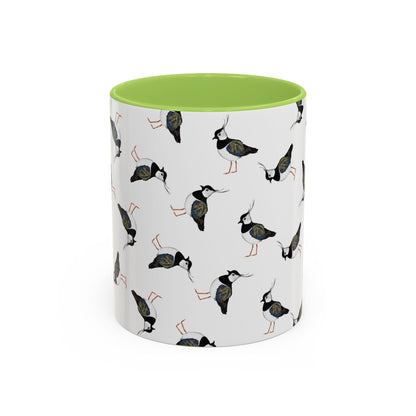 Kiebitz Tasse mit Streumuster | Vogelmotiv Kaffeebecher für Vogelbeobachter & Naturfreunde